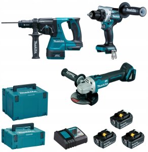 Zestaw elektronarzędzi Makita MAKITA ZESTAW COMBO 18V DLX3202TJ (DHP492, DGA506, DHR243) 3x5,0Ah 2xMP 2