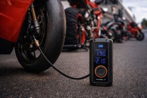 Kompresor samochodowy Farrot kompresor bezprzewodowy powerbank led 150psi pompka powietrza elektryczna Powerbank LED AUTO STOP 9