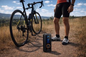 Kompresor samochodowy Farrot kompresor bezprzewodowy powerbank led 150psi pompka powietrza elektryczna Powerbank LED AUTO STOP 10