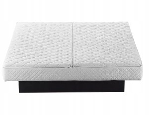 Beliani Łóżko wodne Sztruks VINAY 180 x 200 cm Jasnobeżowy 10