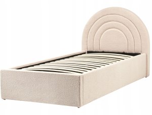 Beliani Łóżko dziecięce z pojemnikiem Boucle ANET 90 x 200 cm Beżowy 5