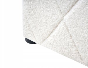 Beliani Łóżko z pojemnikiem Boucle ROCHEFORT 180 x 200 cm Złamana biel 12