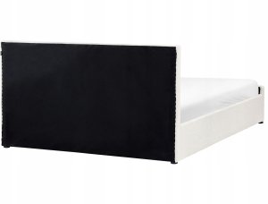 Beliani Łóżko z pojemnikiem Boucle ROCHEFORT 180 x 200 cm Złamana biel 7