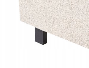 Beliani Łóżko z pojemnikiem Boucle ORBEY 140 x 200 cm Złamana biel 13