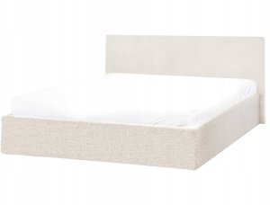Beliani Łóżko z pojemnikiem Boucle ORBEY 140 x 200 cm Złamana biel 5