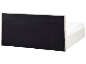 Beliani Łóżko z pojemnikiem Boucle ORBEY 140 x 200 cm Złamana biel 8