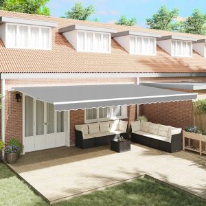 vidaXL Rama markizy Biały 600 × 350 cm Aluminium Lumarko 3