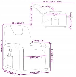 vidaXL Fotel masujący z funkcją rozkładania, czarny, materiałowy Lumarko! 11