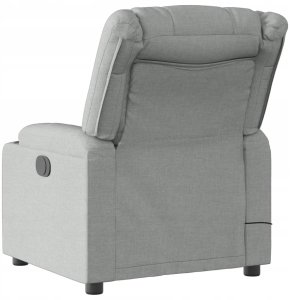 vidaXL Fotel masujący z funkcją rozkładania, jasnoszary, materiał Lumarko! 4