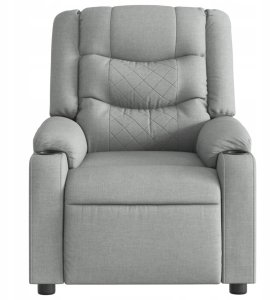 vidaXL Fotel masujący z funkcją rozkładania, jasnoszary, materiał Lumarko! 6