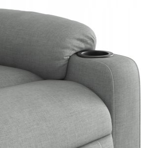 vidaXL Fotel masujący z funkcją rozkładania, jasnoszary, materiał Lumarko! 8