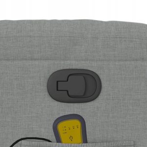 vidaXL Fotel masujący z funkcją rozkładania, jasnoszary, materiał Lumarko! 9