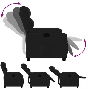 vidaXL Fotel rozkładany, czarna tkanina Lumarko! 4