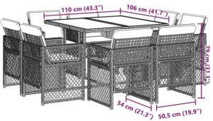 vidaXL 15-cz. zestaw mebli ogrodowych z poduszkami, czarny, rattan PE Lumarko! 11