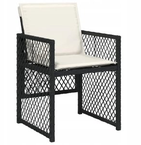 vidaXL 15-cz. zestaw mebli ogrodowych z poduszkami, czarny, rattan PE Lumarko! 4