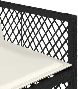 vidaXL 15-cz. zestaw mebli ogrodowych z poduszkami, czarny, rattan PE Lumarko! 7