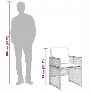 vidaXL 13-cz. zestaw mebli do ogrodu, poduszki, czarny, rattan PE Lumarko! 9