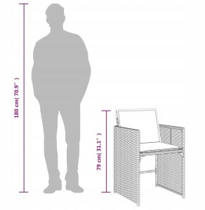 vidaXL 5-cz. zestaw mebli ogrodowych z poduszkami, beżowy, polirattan Lumarko! 10