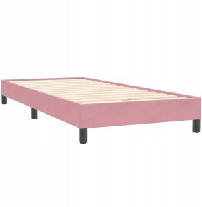vidaXL Łóżko kontynentalne z materacem, różowe, 80x220 cm Lumarko! 4