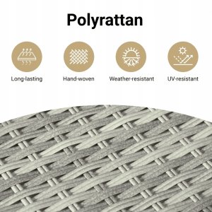 vidaXL 9-cz. zestaw mebli ogrodowych z poduszkami, jasnoszary Lumarko! 11