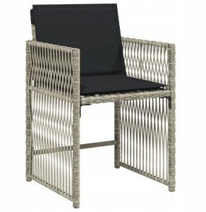 vidaXL 9-cz. zestaw mebli ogrodowych z poduszkami, jasnoszary Lumarko! 6