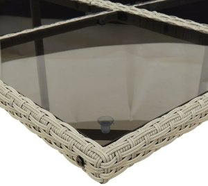 vidaXL 9-cz. zestaw mebli ogrodowych z poduszkami, jasnoszary Lumarko! 9