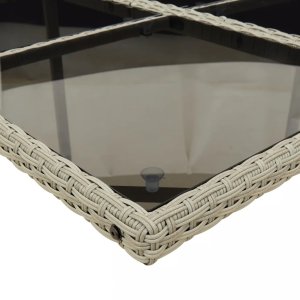 vidaXL 11-cz. zestaw mebli do ogrodu z poduszkami jasnoszary rattan PE Lumarko! 7