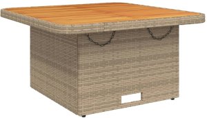 vidaXL 4-cz. zestaw wypoczynkowy do ogrodu, poduszki, rattan PE, beż Lumarko! 3