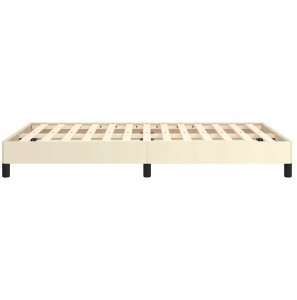 vidaXL Rama łóżka bez materaca Kremowa 120x190 cm Lumarko 5