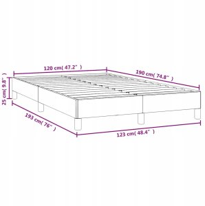 vidaXL Rama łóżka bez materaca Kremowa 120x190 cm Lumarko 8