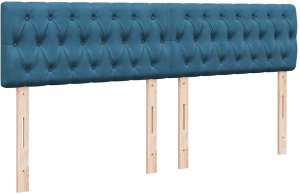 vidaXL Rama łóżka otomana z materacem, niebieska, 120x200 cm, aksamit Lumarko! 8