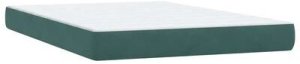 vidaXL Łóżko kontynentalne z materacem, ciemnozielone, 160x220 cm 6