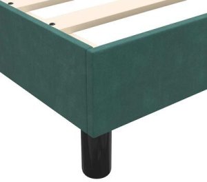vidaXL Łóżko kontynentalne z materacem, ciemnozielone, 160x220 cm 9