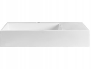 Umywalka Beliani Umywalka podwieszana CUSCO 75 x 43 cm Tworzywo mineralne Biały 2