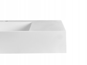 Umywalka Beliani Umywalka podwieszana CUSCO 75 x 43 cm Tworzywo mineralne Biały 7