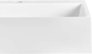 Umywalka Beliani Umywalka podwieszana QUENKO 100 x 46 cm Tworzywo mineralne Biały 7