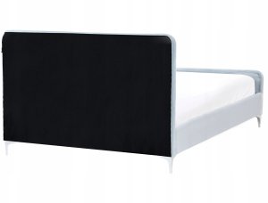 Beliani Łóżko Welur LUNAN 140 x 200 cm Błękitny 6