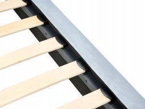 Beliani Łóżko Welur LUNAN 140 x 200 cm Błękitny 8