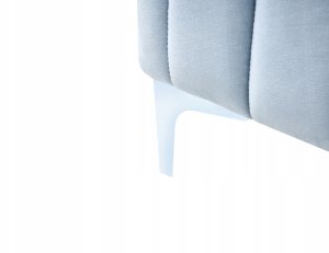 Beliani Łóżko Welur LUNAN 140 x 200 cm Błękitny 10