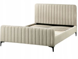 Beliani Łóżko Boucle LUNAN 140 x 200 cm Beżowy 6