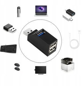 HUB USB Retoo SZYBKI HUB USB 3.0 ROZDZIELACZ ADAPTER 11