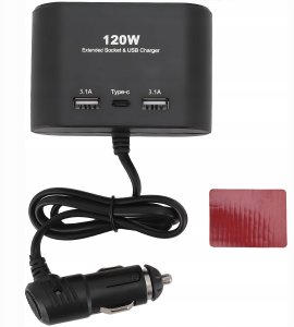 Ładowarka Retoo ROZDZIELACZ ZAPALNICZKI SAMOCHODOWEJ 3xGNIAZDA 2xUSB 7