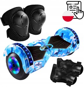 Retoo HOVERBOARD DESKOROLKA ELEKTRYCZNA LED GŁOŚNIK BT 8 CALI 8