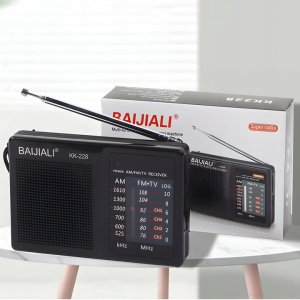 Radio budowlane Retoo RADIO KUCHENNE BUDOWLANE BATERYJNE FM AM JACK KIESZONKOWE MAŁE NA BATERIĘ 9