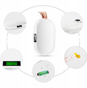 Retoo PRECYZYJNA WAGA DZIECIĘCA NIEMOWLĘCA DO 20KG DLA NIEMOWLĄT DOKŁADNOŚĆ 10g 4