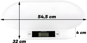 Retoo PRECYZYJNA WAGA DZIECIĘCA NIEMOWLĘCA DO 20KG DLA NIEMOWLĄT DOKŁADNOŚĆ 10g 5