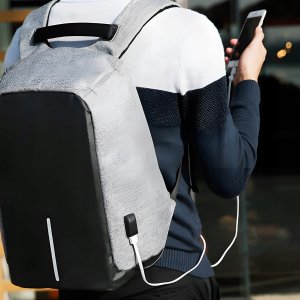 Plecak Retoo PLECAK MIEJSKI ANTYKRADZIEŻOWY WODOODPORNY POEJMNY NA LAPTOPA Z PORTEM USB 12