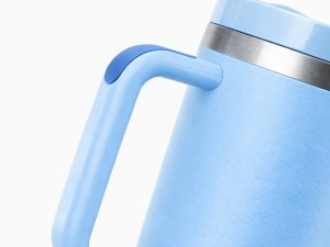 Verk Duży kubek termiczny 1,2l słomka uchwytem stalowy termos na zimne i gorące 4