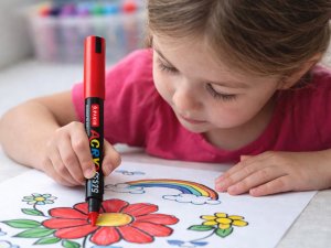 Verk Markery akrylowe zestaw 24 szt pisaki flamastry mazaki wodoodporne z farbą 2