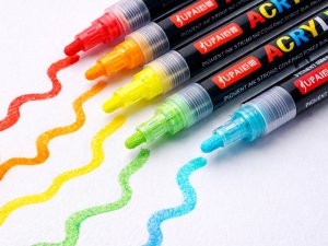 Verk Markery akrylowe zestaw 24 szt pisaki flamastry mazaki wodoodporne z farbą 5